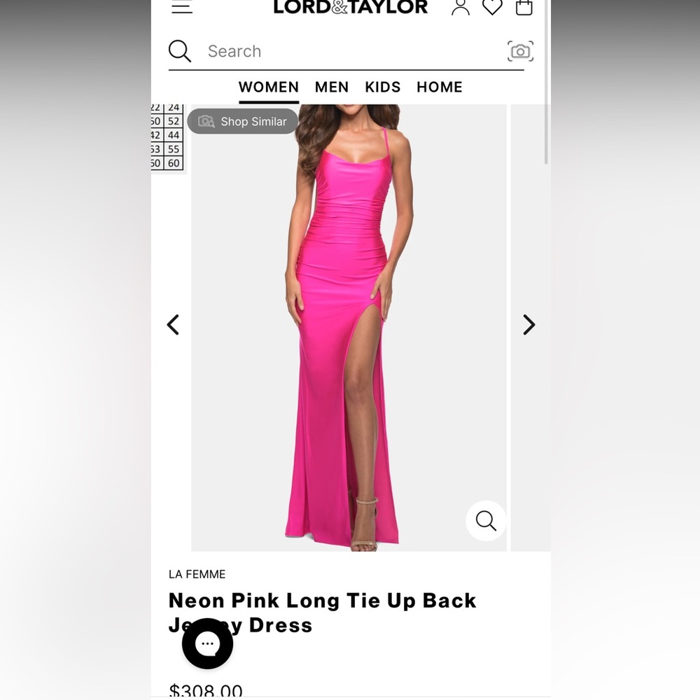 Neon Pink Long Tie Up Back Jersey Gown